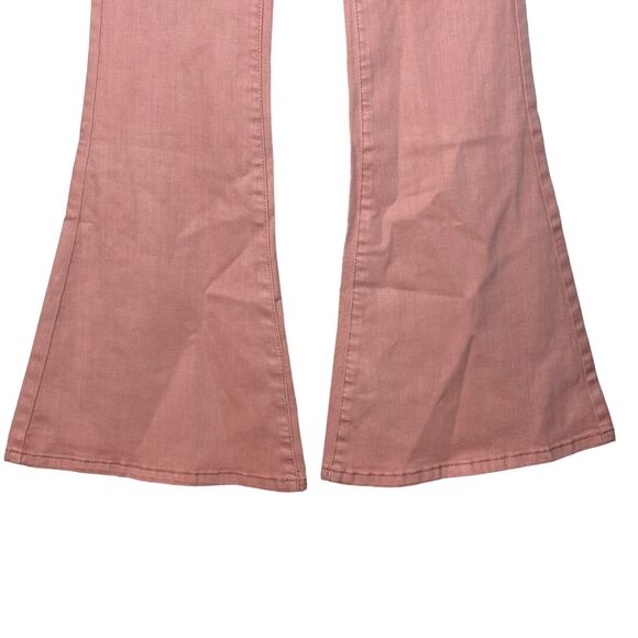 Sandrine Rose High Rise Flare Pull On Denim Jeans Stretch Pink 27 NWT Bohemian - Picture 7 of 9